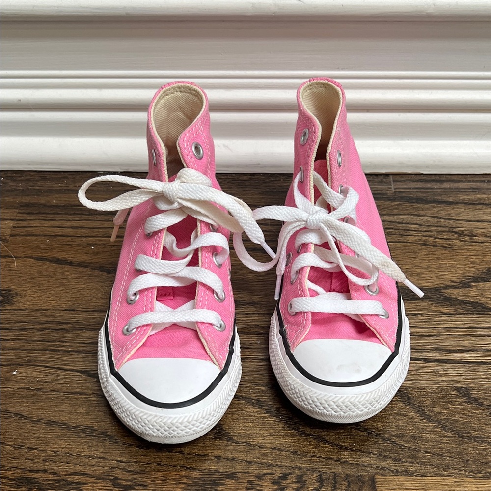 Converse Kids High-Top Sneakers in Pink.